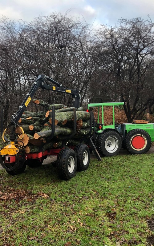 Holder med 6Ton skovvogn